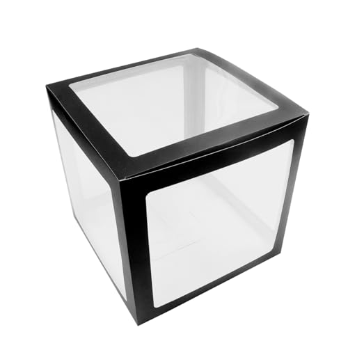 Boîte à ballons set de 4 pièces transparente noire pour accessoires déco anniversaire