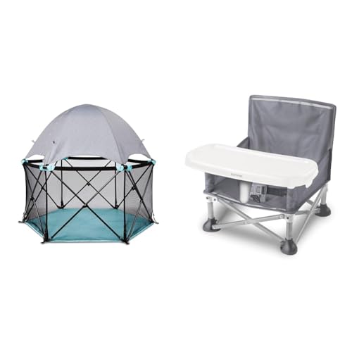 Summer Infant Pop ‘N Play Deluxe Ultimate Playard Aqua Splash Por...