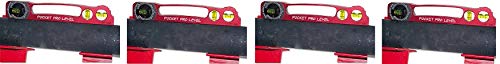 Flange Wizard PP-200 Pocket Pro Levels, 9, 3 Vials, RED (4)