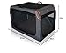Knuffelwuff Faltbare Hundebox Transportbox mit Aluminiumgestell M 61x46x43cm