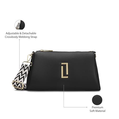 Image of Lavie Luxe Women's Tory26 3-Compartment Crossbody Sling Bag | Ladies Purse Handbag | Gift for Women