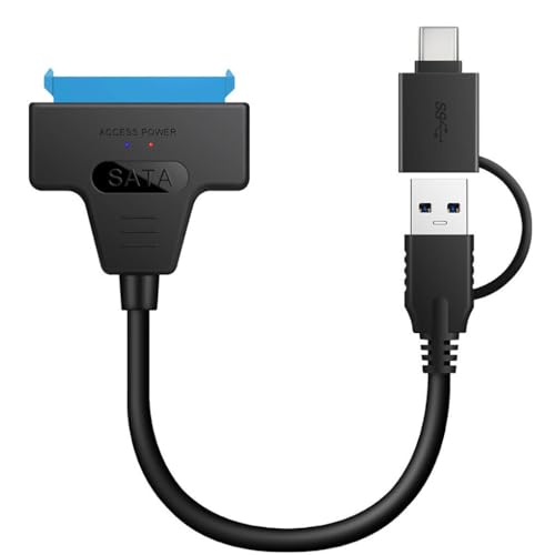 Cable Adaptador USB Tipo C y USB 3.0 a SATA 2.5" HDD SSD