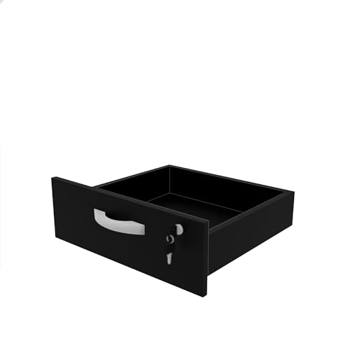 Gaveteiro Volante para Escritório 4 Gavetas (Preto)