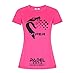 ZENA Maglietta Donna Padel, Abbigliamento Donna Sport, T-Shirt Paddle Tennis Donna, Disegno Viper (M, Fuxia/Nero)