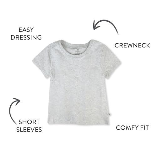 Image of HonestBaby Baby Toddler & Kids' 100% Organic Cotton Short Sleeve T-Shirts (10-Pack)