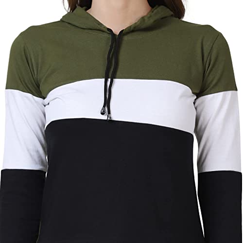 Image of Yes'No Women's Full Sleeve Cotton Hooded T-Shirt
