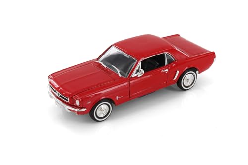Welly 1964 1/2 Ford Mustang Coupe, Rojo, 1:24 miniatura 3