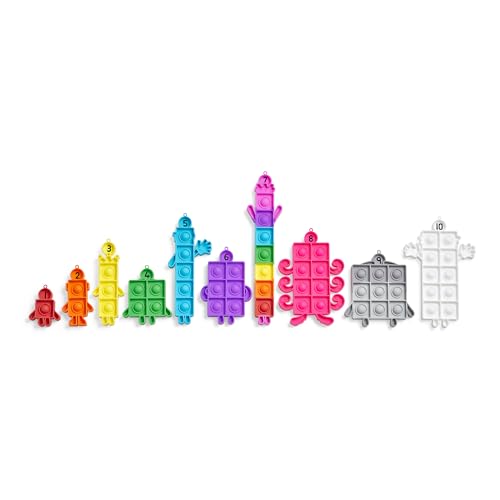 Learning Resources Numberblocks Sensory Bubble Poppers, Push Pop Fidget Toys, Keychains for Kids Counting Maths Manipulatives - Image 3