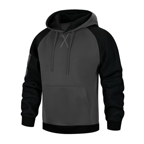 AOTORR Hoodies for Men Pullover Fleece Sweatshirts Contrast Color Casual Sweater with Kangaroo Pockets2