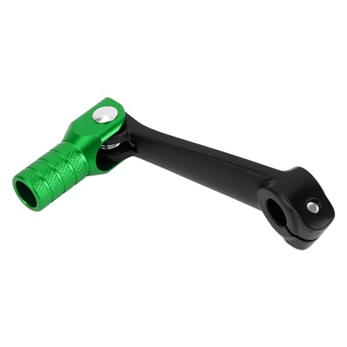 TUCKBOLD Pedale del Cambio per Moto in Lega di Alluminio Pieghevole | Leva del Cambio Marce Nera Verde 1 Pezzo.