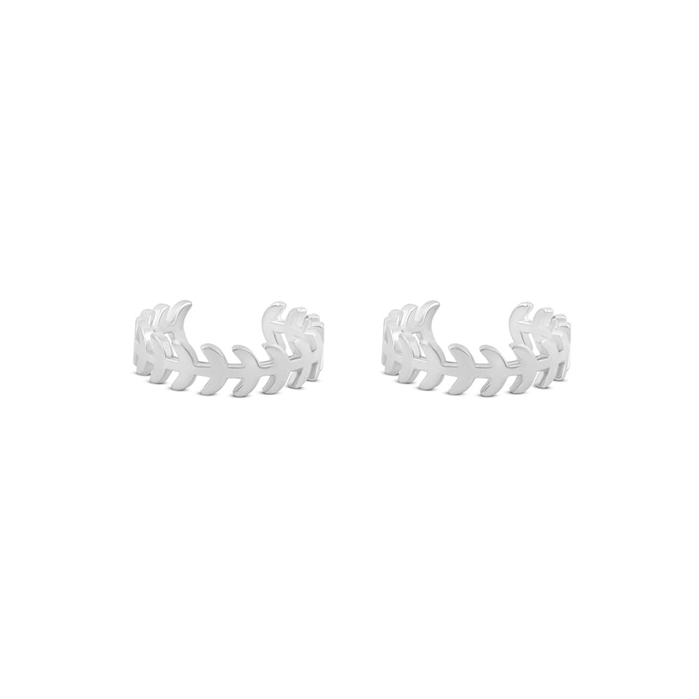 touch925 Pure 925 Silver Leaf Vine Toe Ring for Women | Adjustable Open Leaf-Inspired Design | Silver and Rose Gold Finish | Modern Nature Motif Toe Rings | Gift Jewelry-picture-19