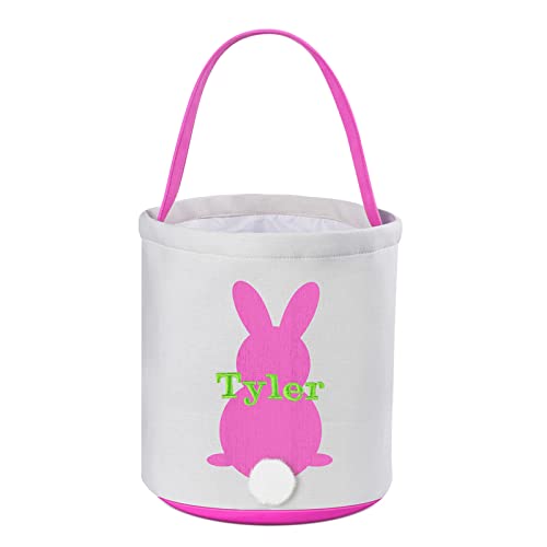 Personalized Easter Baskets for Kids, Jocidea Customized Easter Baskets Easter Gifts for Gilrs Boys Easter Basket Toys for Girls Easter Toys - Easter Basket Stuffers, Easter Eggs Hunt - Pink