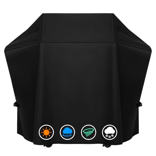 Heavy Duty Grill 600D Cover Fit for Napoleon 425 Series 61527 Grill and 525 Series 61427 Rogue Grill All Weather Protection Waterproof Cover Black