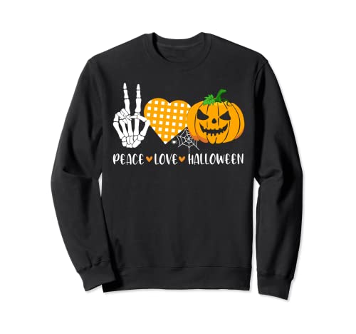 Lindo Halloween Paz, Amor y Gnomo Fall Girls Kids Sudadera