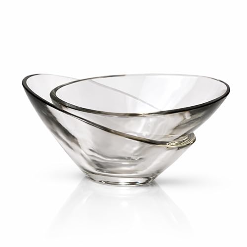 Image of KALAKRITI 6 Inches Glass Flower Vase | Slant Cut Vase for Fresh Flowers, Floating Candles & Potpourri | Multipurpose Centerpiece Bowl for Living Room, Dining Table & Office Decor (Pack of 1)