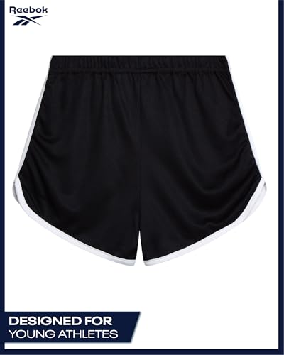 Reebok Girls Athletic Shorts - Active Performance Lightweight Mesh Dolphin Shorts for Running Dancing Workout Soccer Gym4