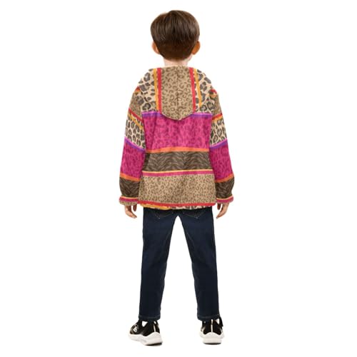Tiger Stripes Colorful Animal Print Toddler Jackets for Boys Winter Outerwear Kids 3T-10T4