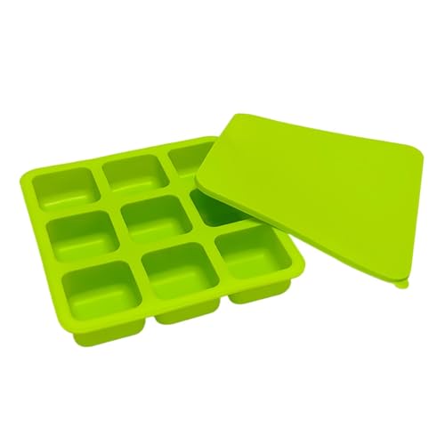 Silikonglass, bred, viskey ismold, läcka beprövad tegel, babymattrör, läckagefri ismod, popsicle moldset, frysa babymat, frysa kubmolds, silikon ismuggar, 9-rutnät isbana