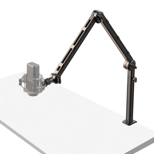 Ulanzi Ls24 Mic Boom Arm, Aluminum Microphone Arm Desk Mount For Podcast/Streaming/Gaming/Radio Studio With 1/4" 3/8" 5/8" Screw For Hyperx Quadcast, Blue Yeti, Fifine, Shure And Most Mic #TOP28