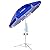 AMMSUN Portable Umbrella with Stand, 6.5ft Sun Shade Umbrella with Stand, Premium Lightweight Standing Umbrella for Sporting Games, Instant Sun Protection Patio Umbrella, Easy to Carry, Blue