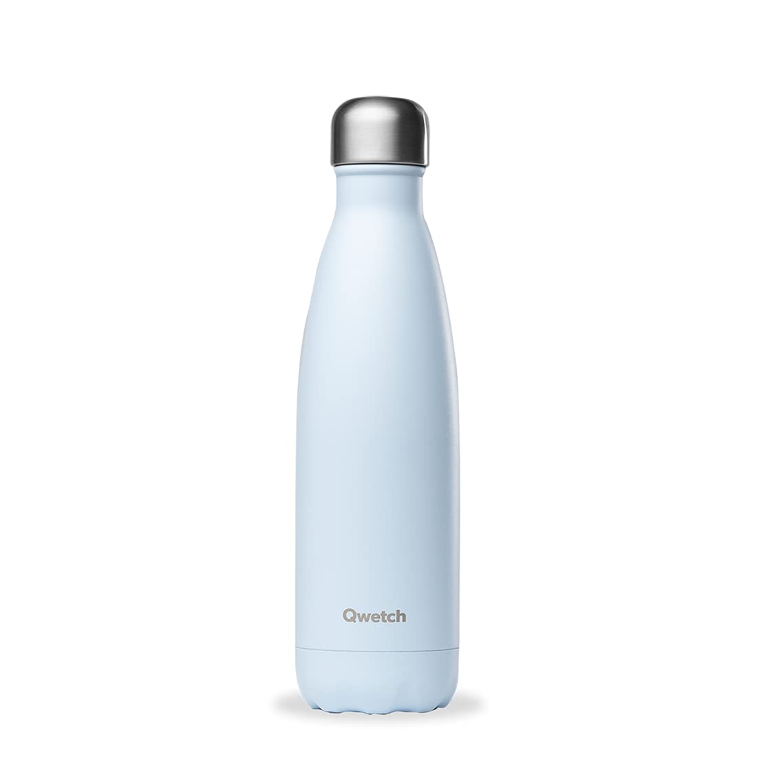 Qwetch - Bouteille Isotherme Originals Bleu Pastel 500ml - 24h Froid et 12h Chaud - Etanche & Réutilisable - Gourde inox isotherme pour Sport, Voyage, Bureau, Randonnée