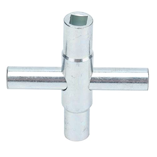 AILOOCEDI 4-Wege-Wasserhahnschlüssel, 4-in-1-Wasserhahn-Kreuzschlüssel-Werkzeug, Manuelles Badezimmer-Schraubenschlüssel-Werkzeug, für Ventil, Wasserhahn, Zapfen,