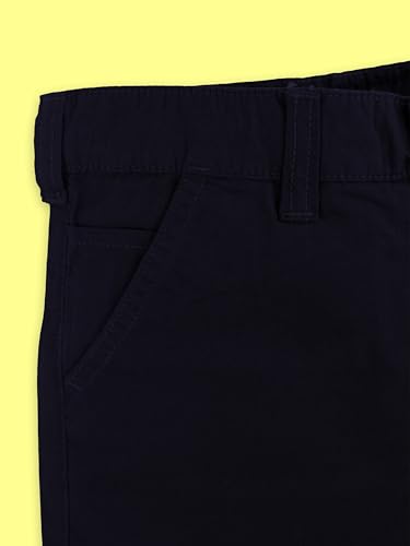 Image of KiddoPanti Boys Solid Cotton Woven Knee Length Formal Shorts