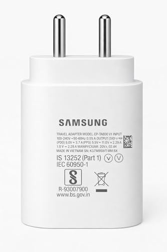 Image of Original Samsung 25W PD 3.0 Type C Superfast Charger Adapter for Galaxy S26|S25|S24|Ultra|FE|Edge|Plus|M36|M06|F06|M17 M16|F16|M05,M35|F06,A06|A16|A55|M36|M07|Tab S11 Ultra|25W USB-C Adaptor, White