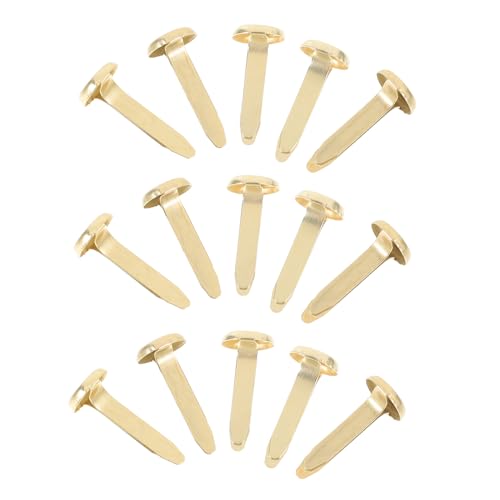 Housoutil Metal Paper Fasteners 100pcs Round Brads Brad Fasteners for Paper Crafts