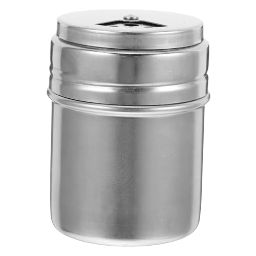 STOBAZA Travel Seasoning Bottle Portable Condiment Dispenser Stainless Steel Spice Shaker Lid Salt Pepper Canister for Kitchen