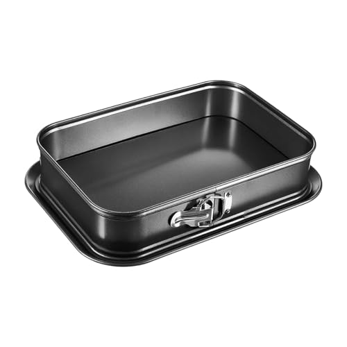 Bandeja para hornear tartas de acero al carbono resistente molde rectangular reutilizable 2
