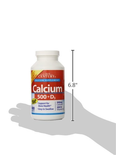 21St Century Calcium 500 Mg Plus D3 Tablets, 400 Count #TOP6