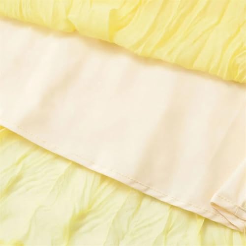 Women's Skirts A-Line Elastic High Waist Pleated Solid Color Loose Comfortable Long Skirt4