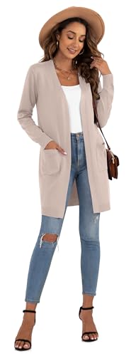 Image of VIISHOW Women's Classic Cardigans Long Sleeve Open Front Casual Knit Cardigan Sweaters Coat Soft Outwear