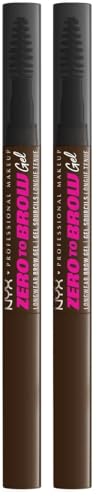 Gel rellenador de cejas NYX Zero to Brow Espresso acabado natural pack de 2