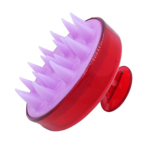 1un Escova Massageadora Couro Cabeludo Anti Caspa Anti Queda Cor:Vermelho