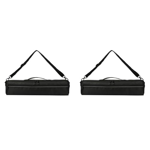 Sac de flûte 17 trous en nylon portable pour transporter deux étuis de protection