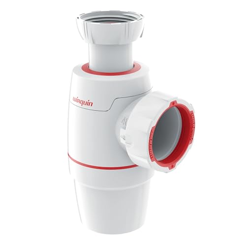 Wirquin 30722144 Siphon lavabo Néo blanc Ø40 réglable, compact, zéro fuite