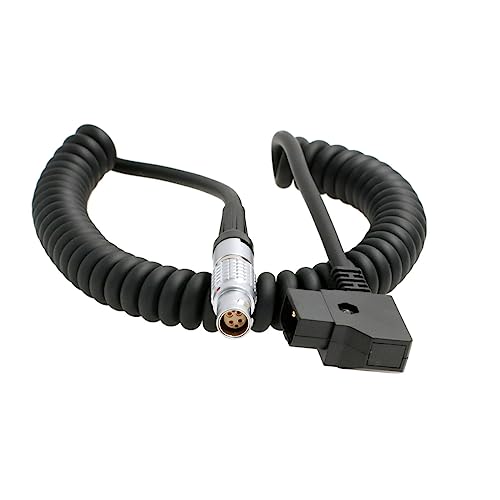 Cable en espiral D-tap de 6 pines contra tirones para cámaras RED y DJI Ronin 4D 4