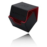 THE GORILLA CASE デッキケース トレカケース PUレザー マグネット開閉式 横入れ (ブラック×レッド)