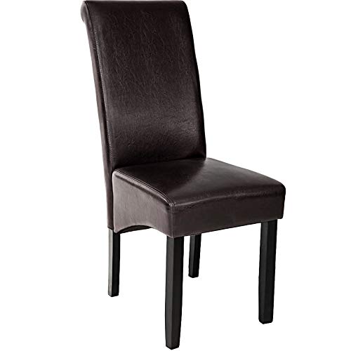 TecTake Chaise de Salle à Manger Hauteur 106 cm chaises Meuble - diverses Couleurs au Choix - (Marron | No. 400555)