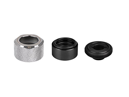 Image of Thermaltake Pacific Chrome 4 Build-in O-Rings C-ProG1 /4 PETG 16mm OD Compression Fitting CL-W213-CU00SL-A (Pack of 2)