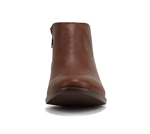 Image of Soda Women's Mug Round Toe Faux Suede Stacked Heel Western Ankle Bootie