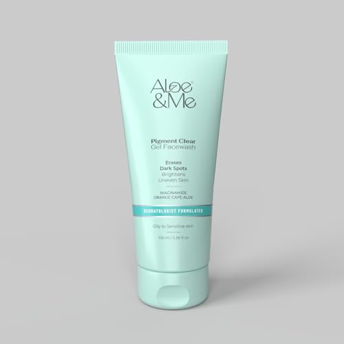 Image of Aloe&Me Pigment Clear Gel Facewash, Niacinamide and Orange Cape Aloe, for Oily to Sensitive Skin, 100 ml