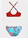 CUPSHE Women's Red Floral Print Knot Adjustable Bikini Sets, S