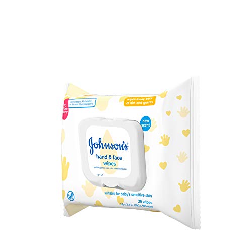Johnson's Hand & Face Baby Sanitizing Cleansing Wipes For Travel And On-The-Go, No More Tears Formula, Paraben And Alcohol Free, 25 Ct (Pack Of 4) #TOP7