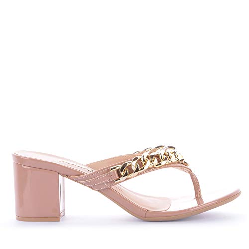 Tamanco Marilí 307-03638 Verniz Nude Nude - 36