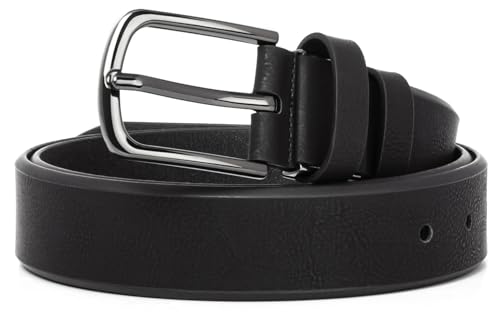 DOOPAI Mens Belt -Leather Dress Belt，Black belt Casual Wear Jeans Classic belt 1.25", Adjustable Trim to Fit Everywhere4