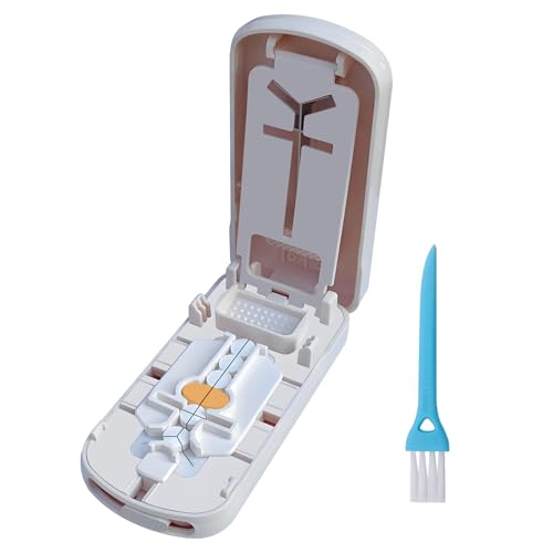 Image of Pill Cutter for Multiple Pills, Pill Splitter for Large, Small and Tiny Pills 1 /2 1 /3 1 /4 - Upgraded Dual Blade for Clean Cutting, with Adjustable Centering Device