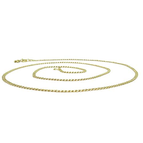 Never Say Never Cadena de Eslabones en Oro Amarillo de 18K | 60cm Largo | 4g Oro 1ª Ley Joyería Fina Italiana | Regalo Hombre Mujer